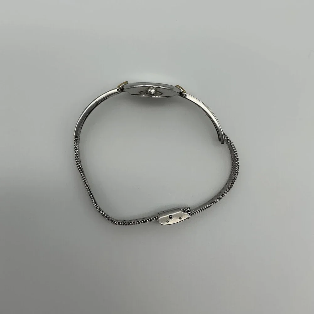 Skagen 354SGSC Womens Watch Silver Dial Stainless Mesh Bracelet New Battery 7.5